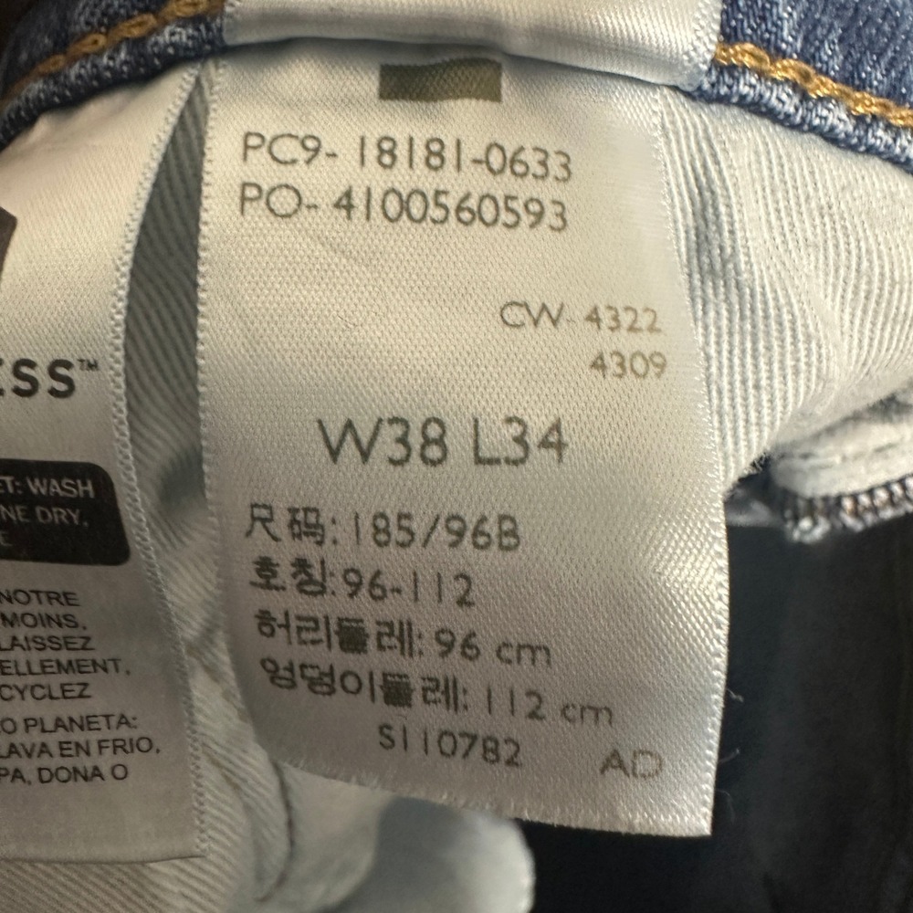 Levi's 514 Straight Fit Jeans Blue Denim Medium Wash Mens Size W38xL33 - Picture 13 of 16